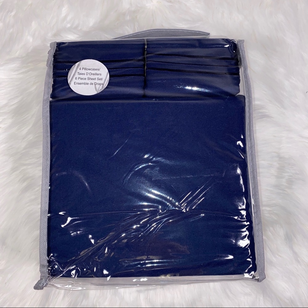 ✨SALE✨Queen 6pc Navy Bedsheets - Picture 3 of 6